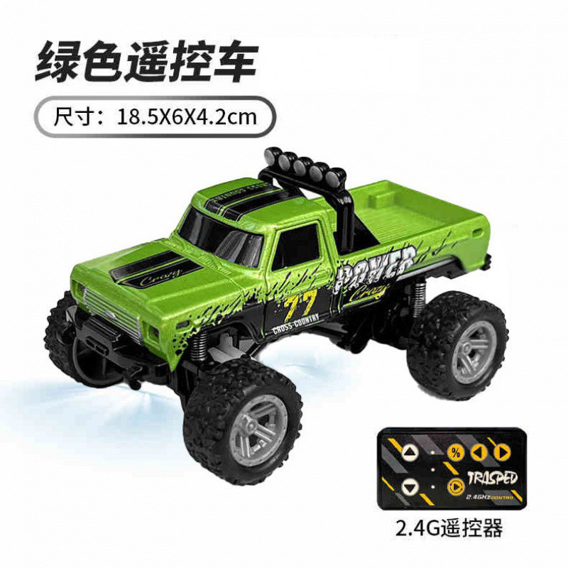 2026 Novo produto: Mini modelo de carro de controle remoto em liga Pé grande RC Veículo Off-Road Escalada Iluminação leg