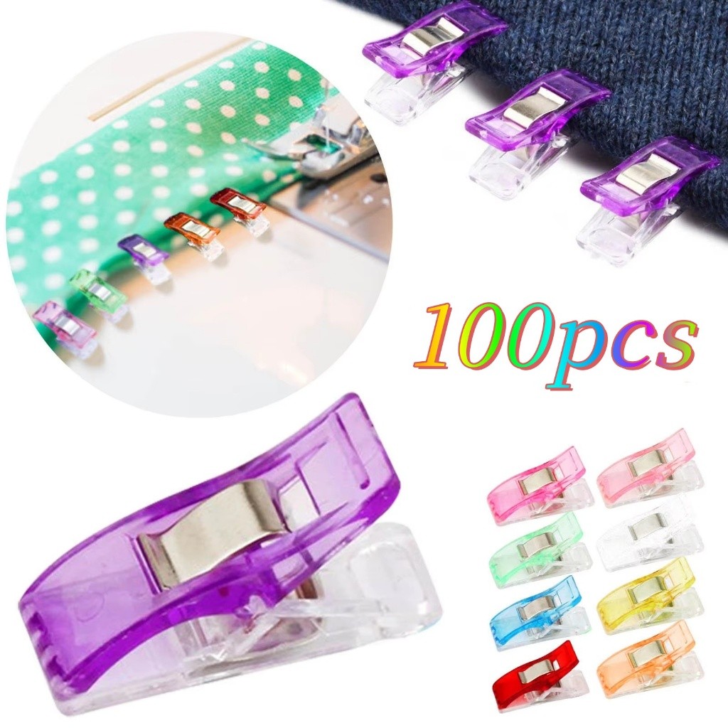 100/25 Clipes de Prendedor De Costura Plástico Gancho Multiuso Plástico para Patchwork Clolorido TOP Vendido(s) - 100pcs