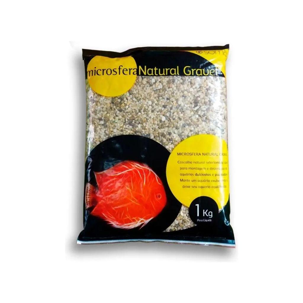 Soma Substrato Microsfera Natural Gravel Mix 1-2mm 1Kg