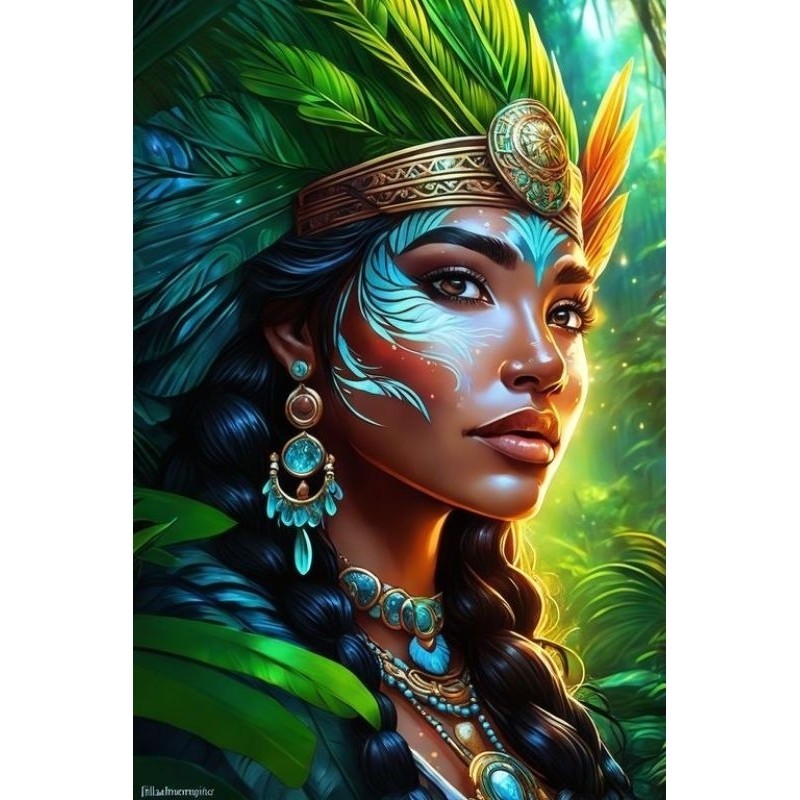 Quadro Cabocla Jurema Placa Decorativa MDF tamanho A4 28x20 Envio Imediato