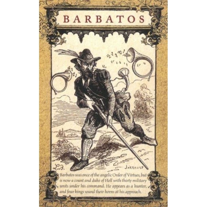 Quadro Barbatos Demon Goetia Placa Decorativa MDF tamanho A4 28x20 Envio Imediato