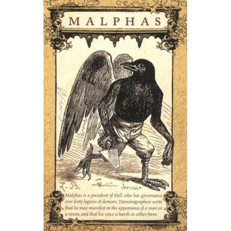 Demon Malphas Goetia Placa Decorativa MDF tamanho A4 28x20 Envio Imediato