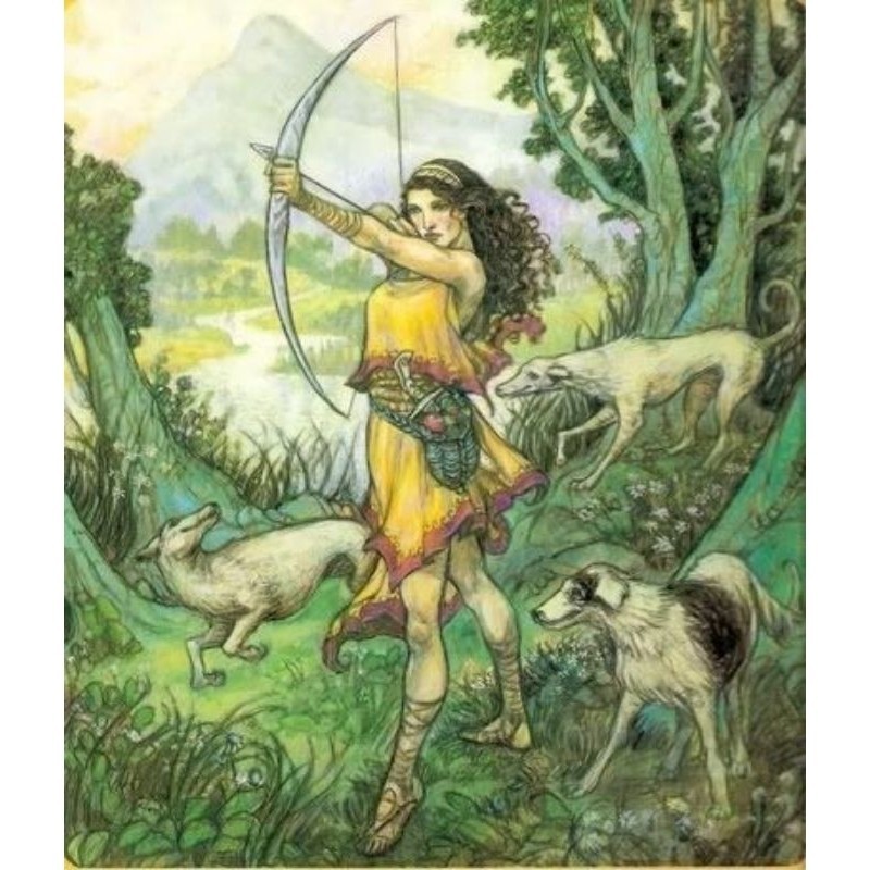 Deusa Artemis ou Diana (Mitologia Grega). Placa Decorativa MDF tamanho A4 28x20 Envio Imediato