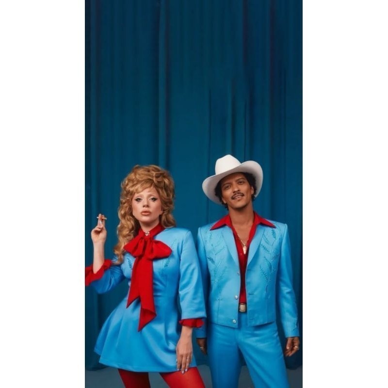 Quadro Decorativo LAdy Gaga e Bruno Mars Placa Decorativa MDF tamanho A4 28x20 Envio Imediato