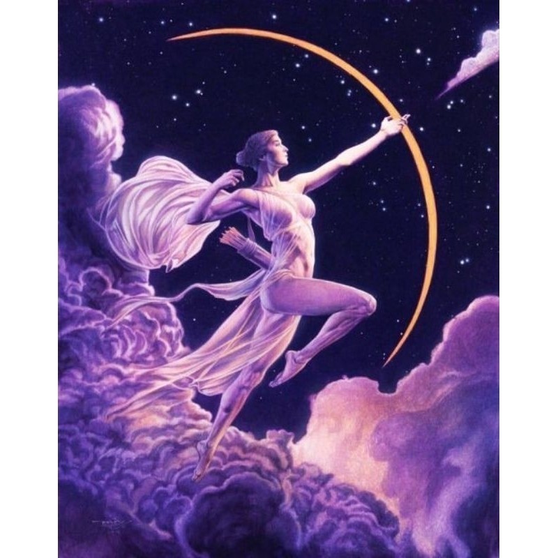 Deusa Artemis ou Diana (Mitologia Grega). Placa Decorativa MDF tamanho A4 28x20 Envio Imediato
