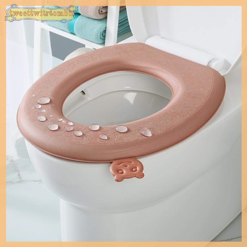 tweettwitrtombn Capa De Assento De Vaso Sanitário À Prova D'água EVA Thiened Universal Four Seasons Pad Softfortable Hom