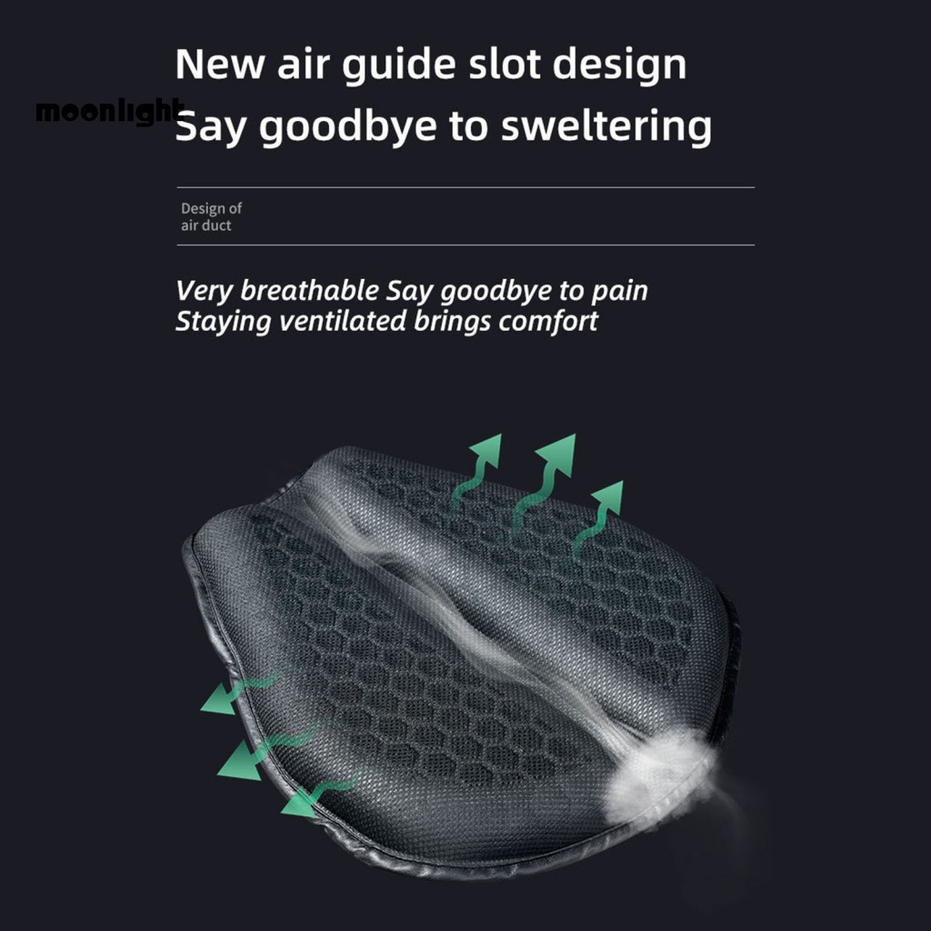 Universal Motorcycle Gel Seat Cushion Waterproof Uv Protection Shock Absorbing Comfort Pad for Electric Scooters Deliver