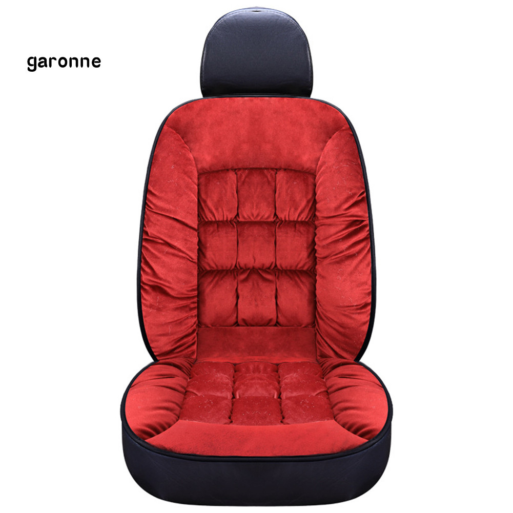 GA-Outono Inverno Universal Pelúcia Capa De Assento Dianteiro De Carro Almofada Auto Soft Pad Mat