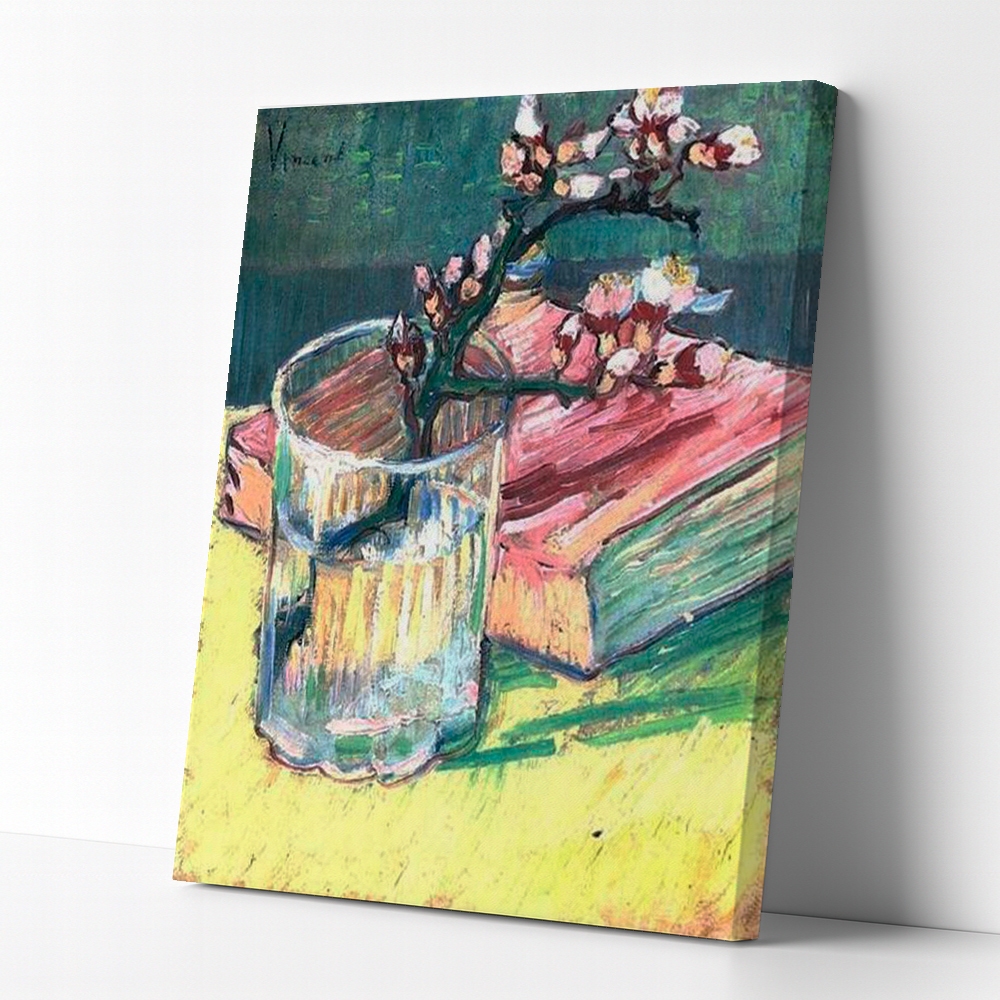 Quadro Van Gogh Flor de Amendoeira com Livro