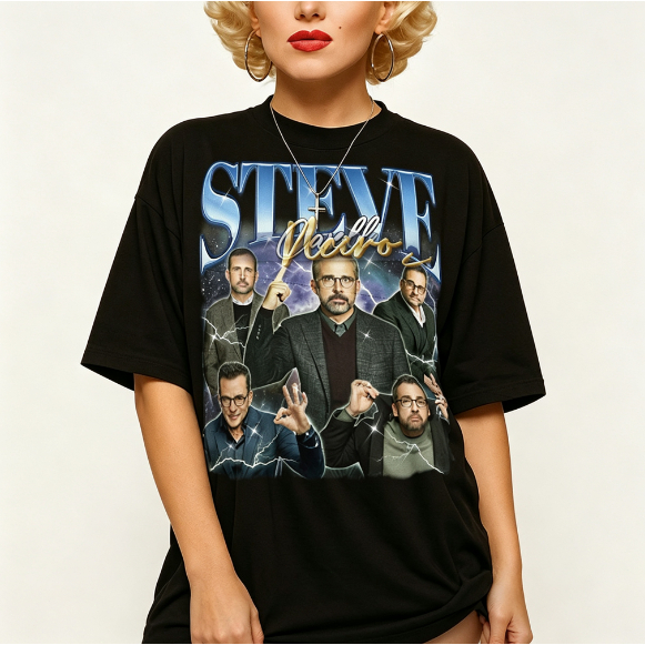 Atelier das Estampas Camiseta Feminina Estampa Comemorativa do Grupo Steely Dan Cores Vívidas e Design Retro Elegante Mo