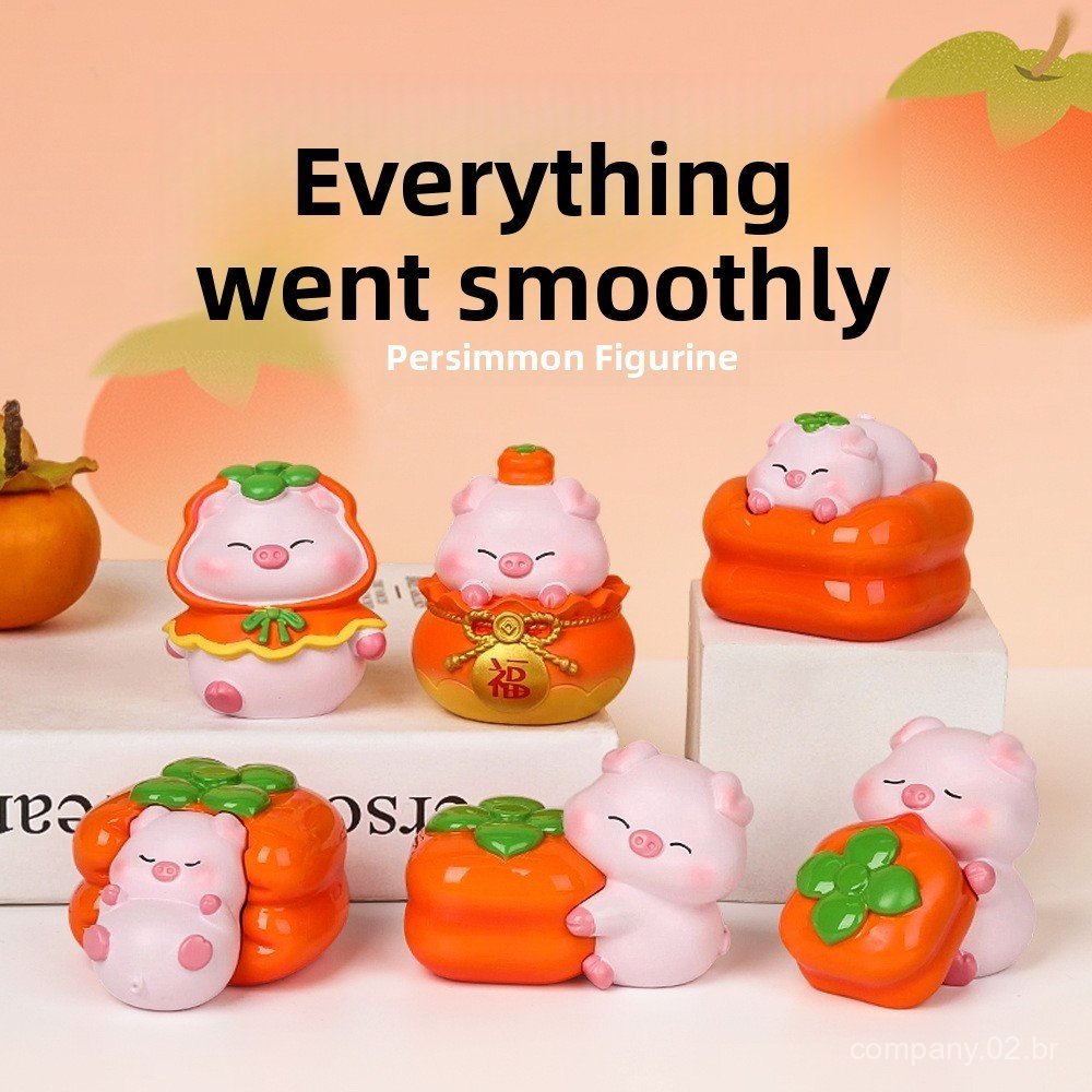 Cute little pig figurine made of resin, a creative decorative piece for home, a desktop ornament, and a perfect gift for