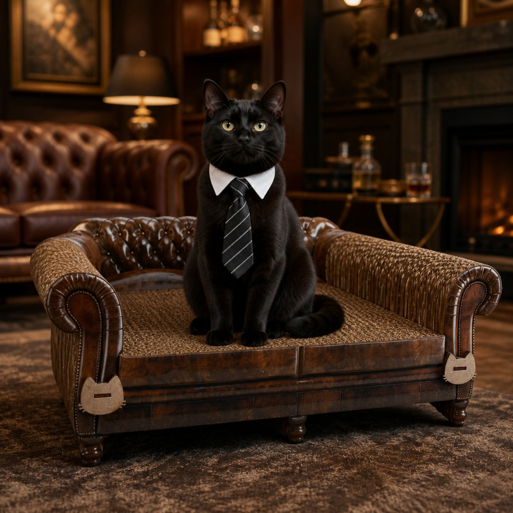 Arranhador sofa Chesterfield de Luxo para gato arranhar as unhas