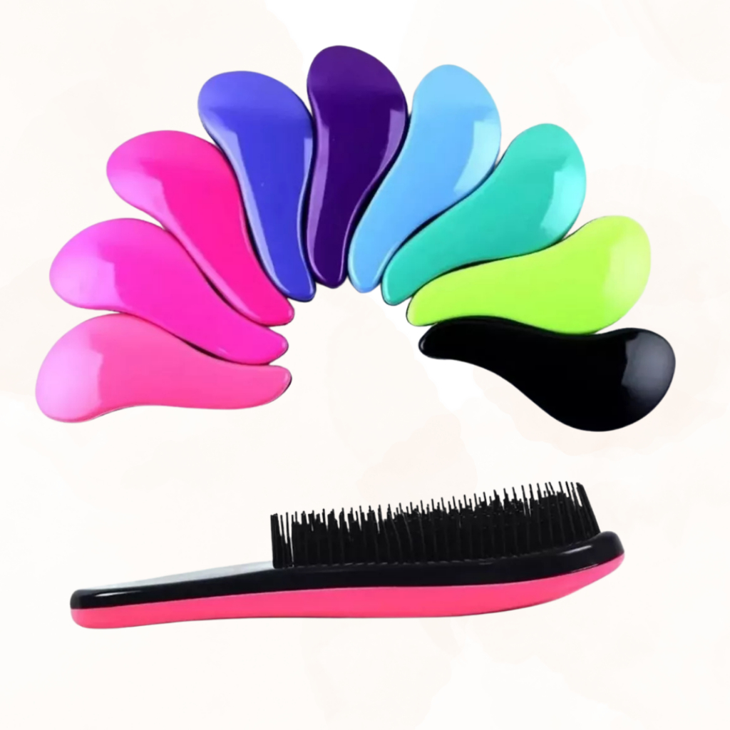 Escova Antifrizz flexivel cabelo cacheados lisos curto longo todos os tipos macia