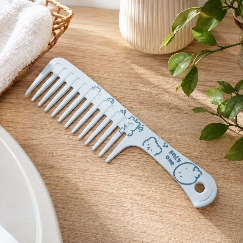 Pente e Escova Variedades Grande Dente Largo e Fino Profissional Dia a dia Todos os Tipos de Cabelo Crespo Liso Cachos