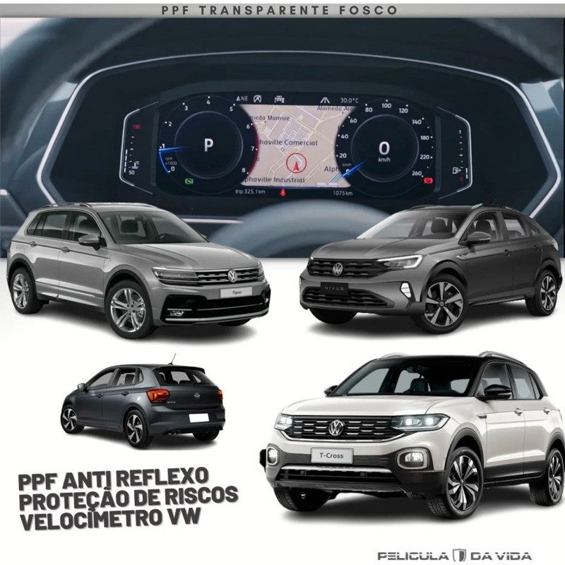 Película Proteção Velocímetro Vw Nivus T-cross Polo Tiguan Transparente