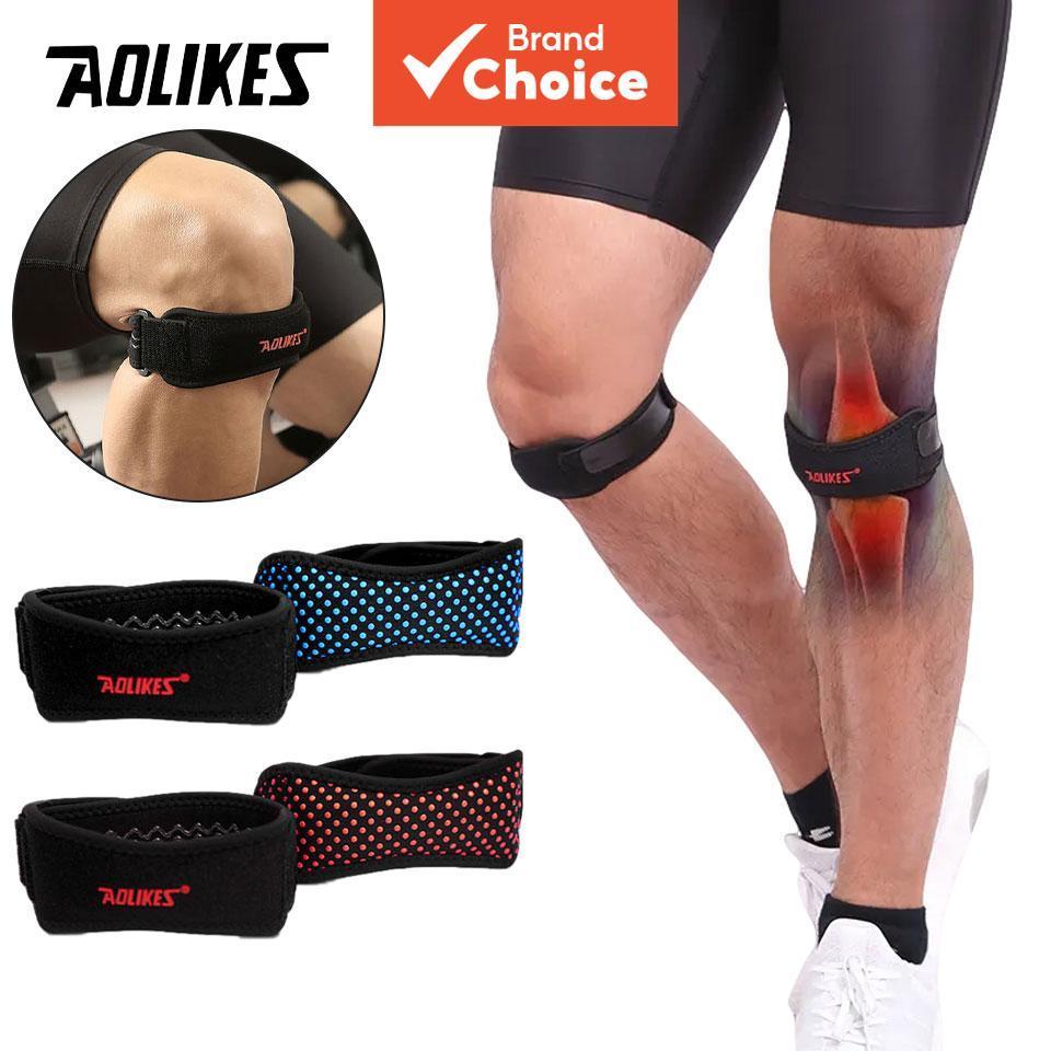 Aolikes 1 Peça Protetor De Cinta De Tendão De Patela Ajustável Fitness/Corrida/Esportes Suporte De Joelho Com Gel De Síl