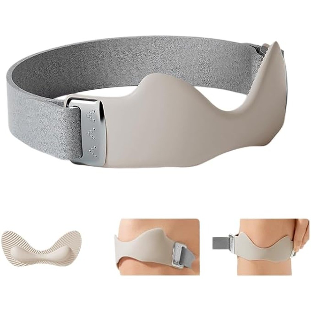Suporte De Cinta De Joelho Ajustável Com Almofada De Silicone Respirável Patela Esportes Exercício Viagem Uso Diário