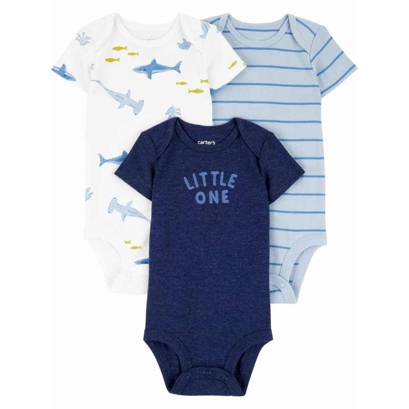 Kit Body 3 peças Algodão Child of Mine CARTERS Bebê Menino 3M ao 24M