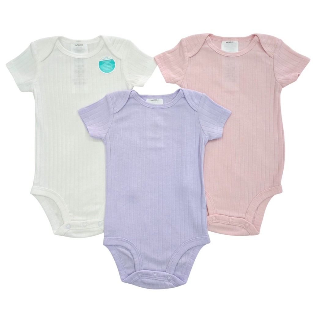 Kit de body com 3 peças manga curta feminino Child of Mine by Carter's