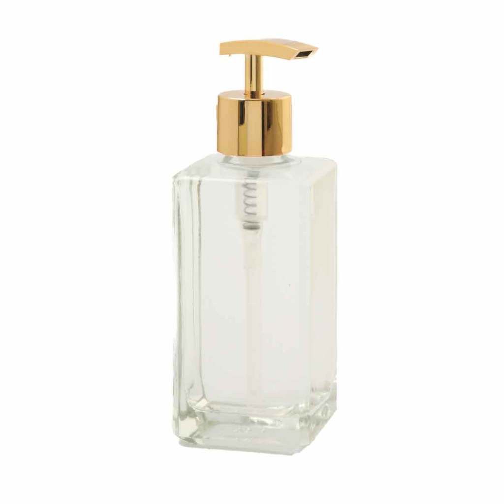 Saboneteira De Vidro Com Pump Luxo Sofisticada Para Sabonete Liquido Ou Álcool Gel