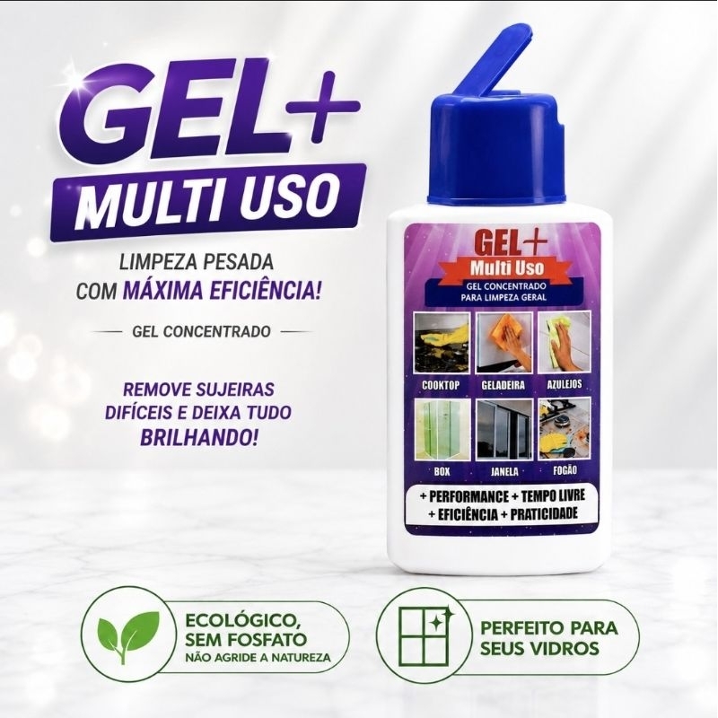 LIMPA VIDROS MULTIUSO GEL+ CONCENTRADO 250ML