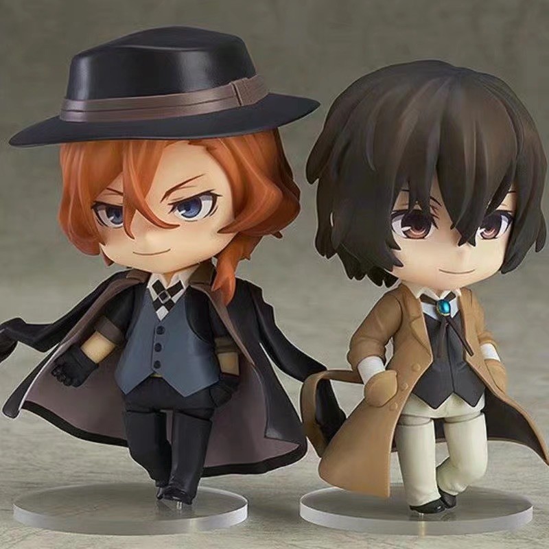 10cm Bungo Cães Vadios Anime Figuras De Ação Dazai Osamu Q Versão Nendoroid Modelo Coleção Boneca Brinquedos Presente