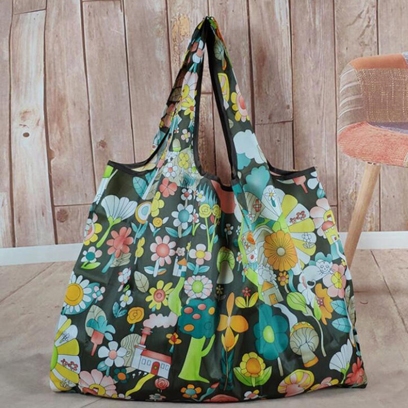 Eco Shopping Travel Ombro Bolsa Oxford Tote Dobrável Reutilizável Cartoon