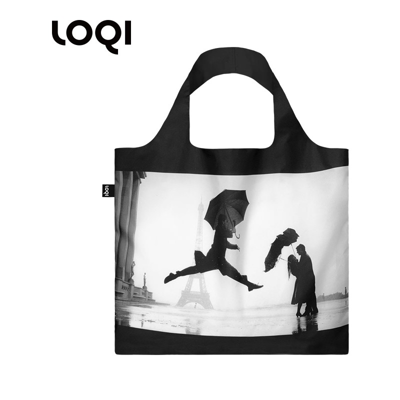 Alemão LOQI Fashion Eco-friendly Shopping Bag Armazenamento Conjunto de três peças ELLIOTT ERWITT Torre Eiffel