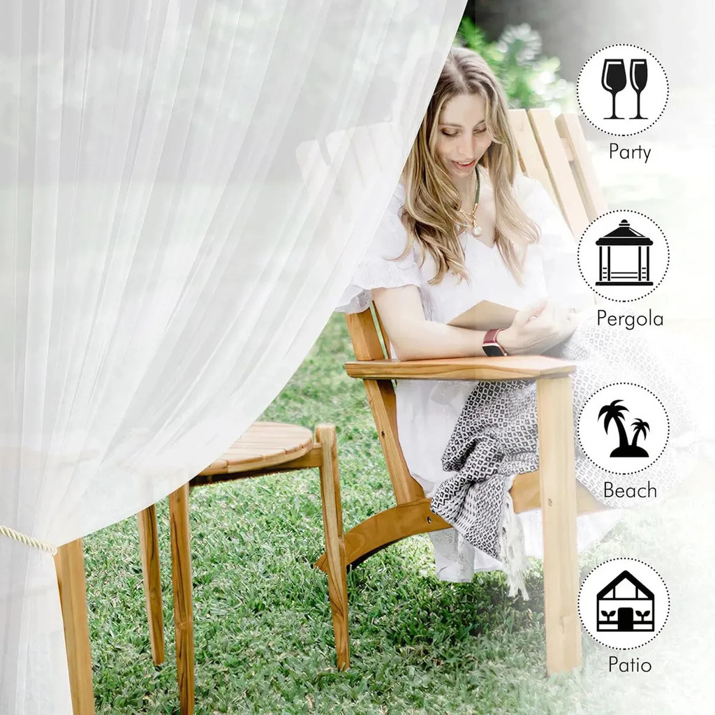 Cortina Tela Contra Mosquitos para Varanda e Pérgola, Tecido Transparente, Protege Contra Insetos, Área Externa 2.3*2m