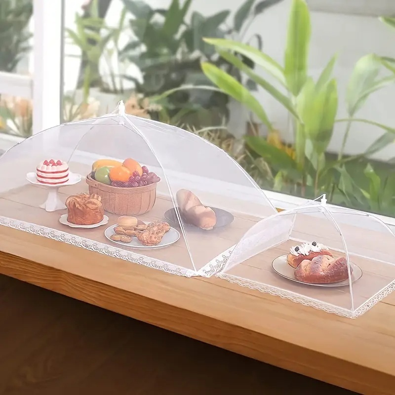 Tela Protetora para Comidas Contra Insetos Dobrável Transparente com Microfuros 1 ou 2 Peças