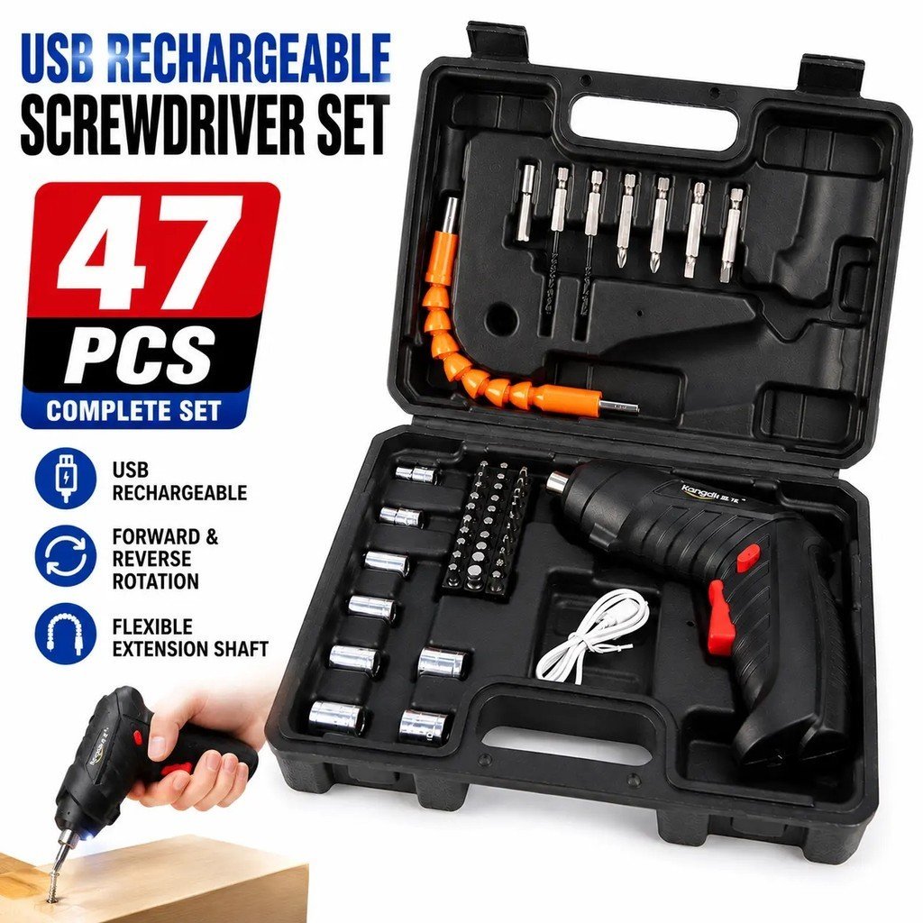 [SG] Mini Electric Screwdriver Set / USB Power Tool Kit / Cordless Drill Set / 3.6V / Lithium Battery