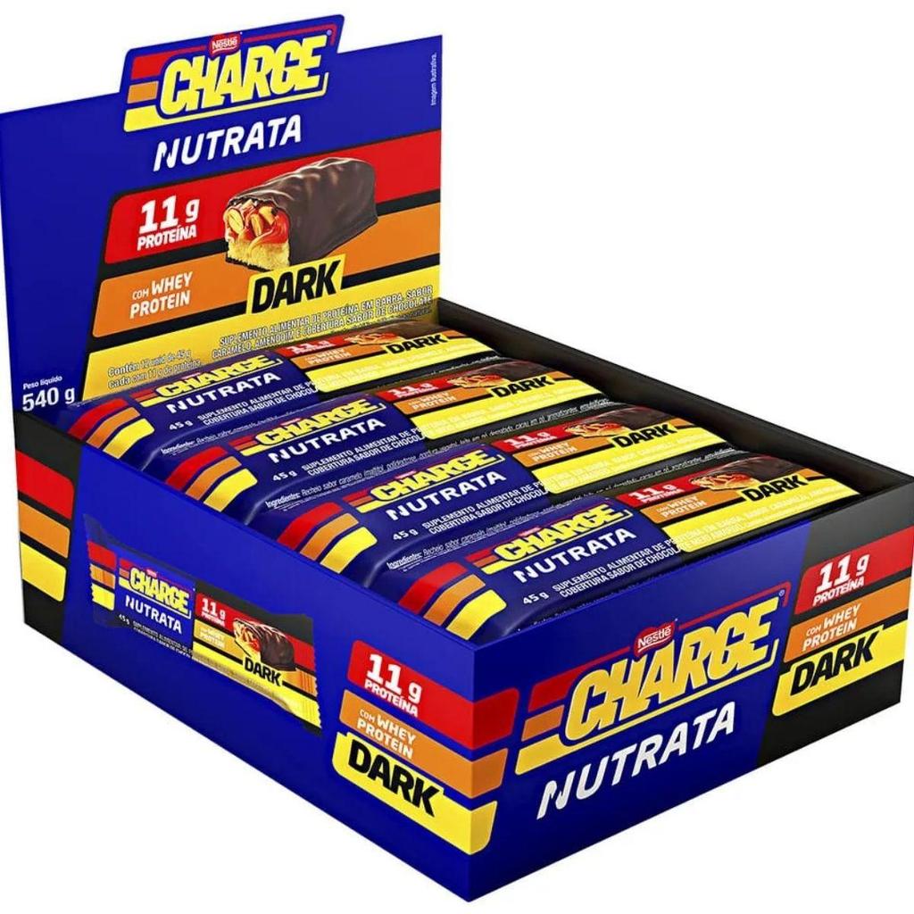 Barra de Proteína Nestle Charge Dark 45g Box 12 Unidades Nutrata