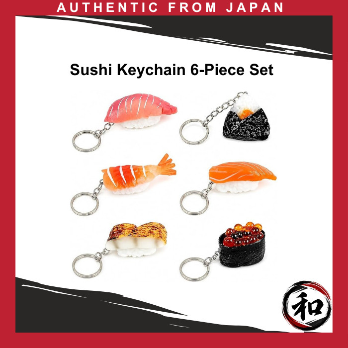 Sushi Keychain 6-Piece Set 【Direct from Japan】