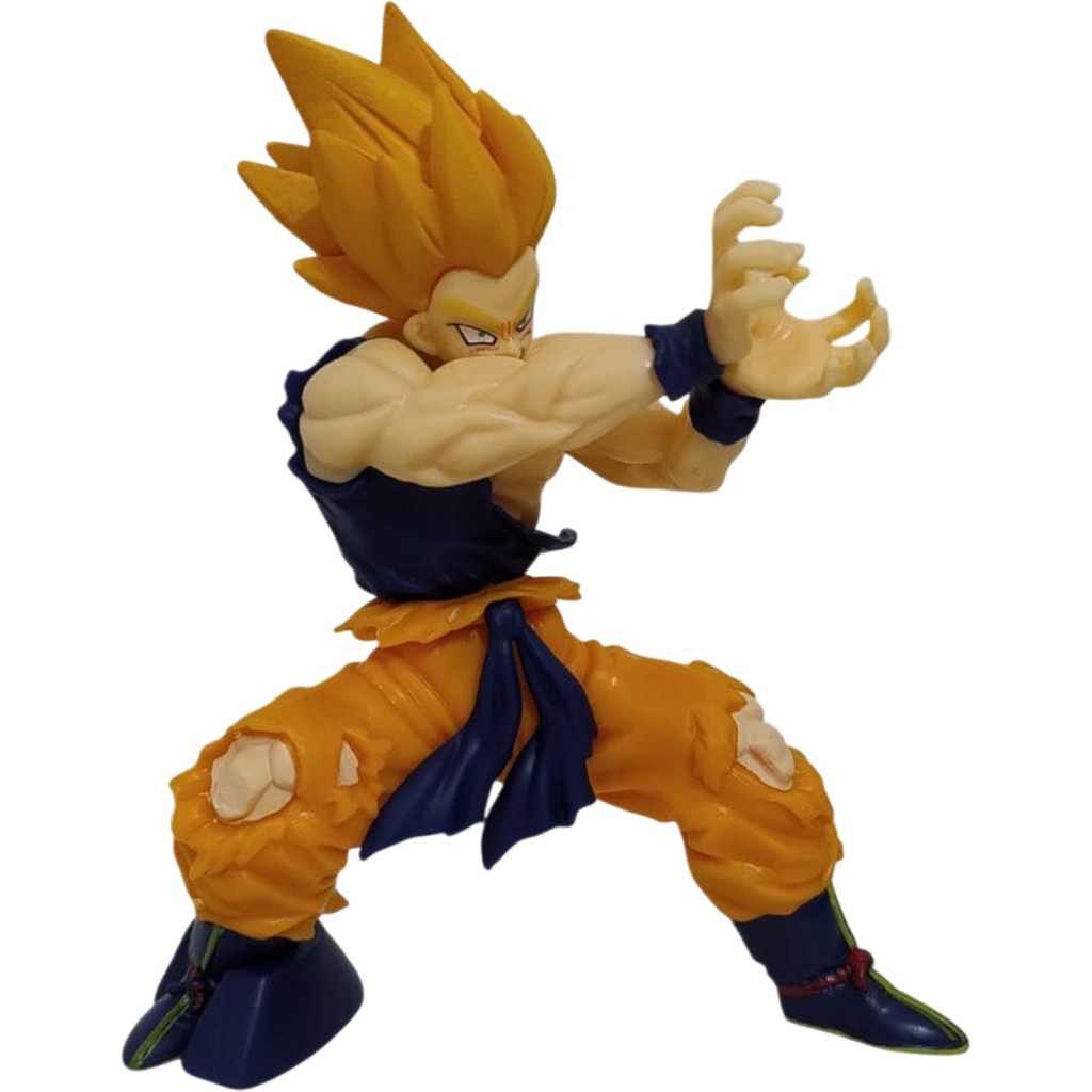 Estátua Action Figure Son Goku Kakarot Super Saiyajin Roupa Rasgada Namek Anime Manga Dragon Ball Z