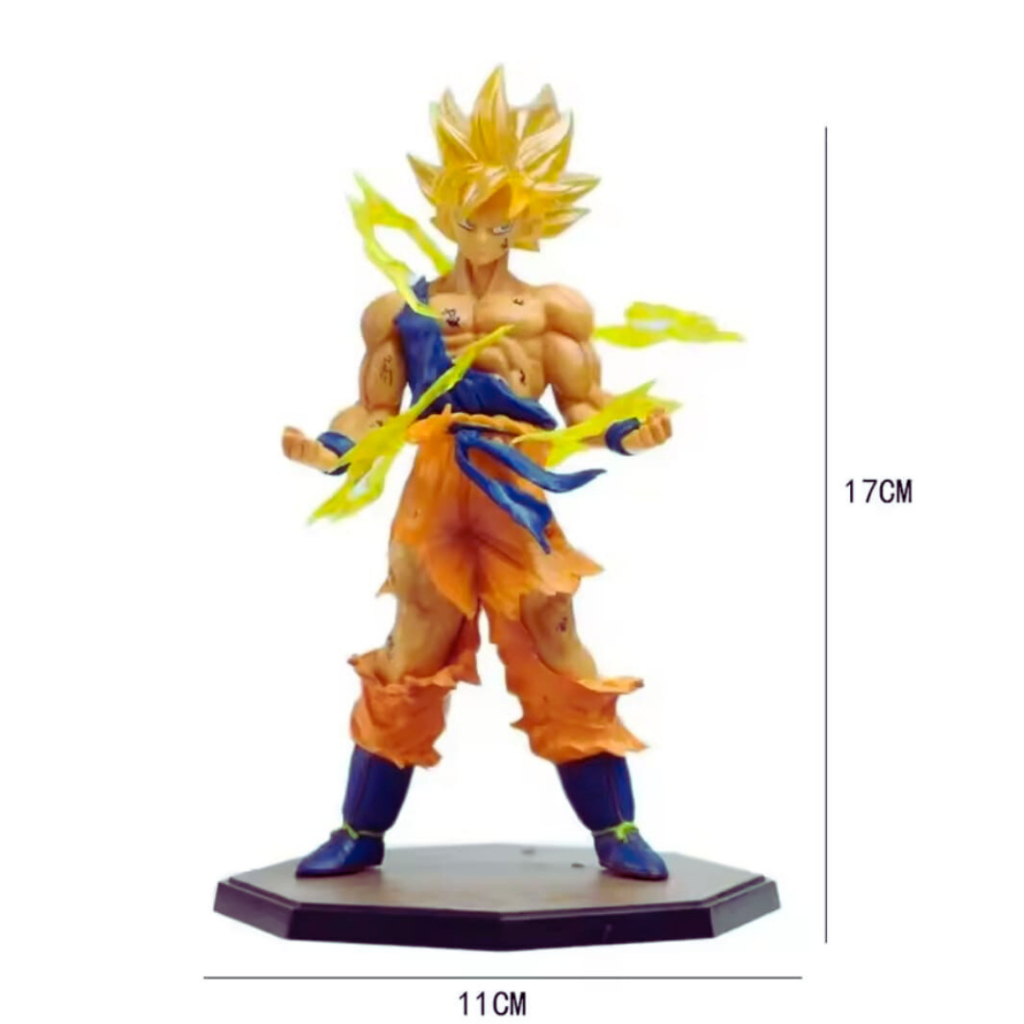 Boneco Dragon Ball Son Goku Super Saiyan Action Figure, DBZ Modelo Presentes Colecionáveis 17cm