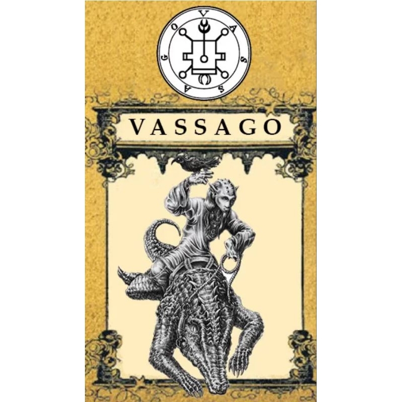 Quadro Vassago Demon Goetia Placa Decorativa MDF tamanho A4 28x20 Envio Imediato