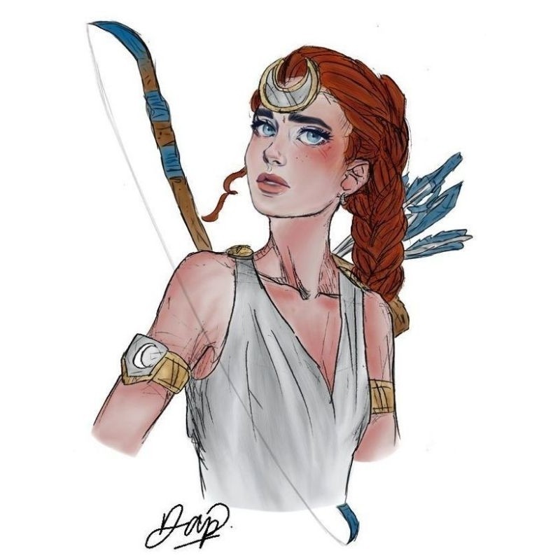 Deusa Artemis ou Diana (Mitologia Grega). Placa Decorativa MDF tamanho A4 28x20 Envio Imediato