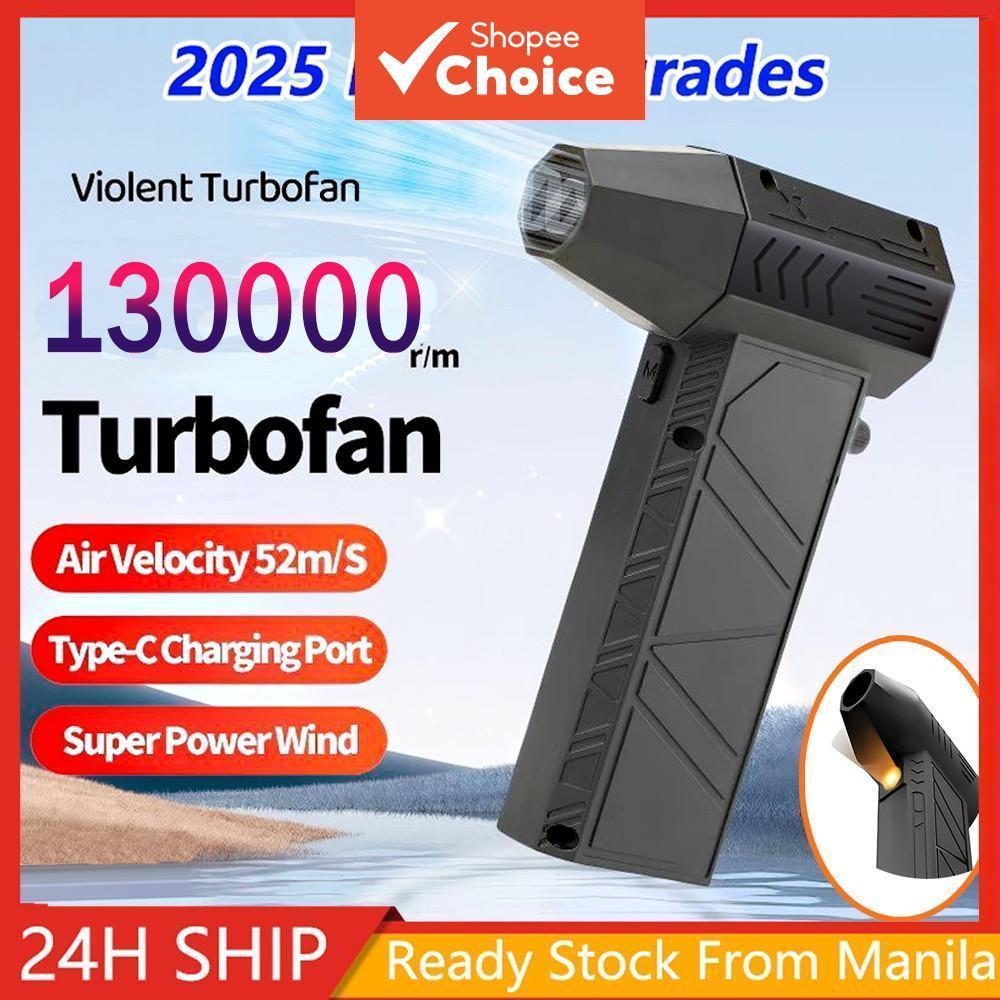 Um Conjunto De 130.000 RPM Mini Turbo Jet Fan Ventilador De Poeira Elétrico , Soprador De Ar Portátil De 3 Velocidades P