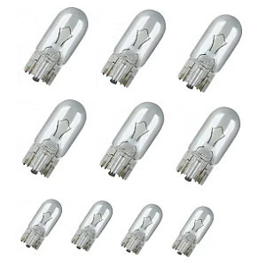 Lâmpada Comum T10 Pingão 12v 5w W5W base W2,1x9,5d Cx C/10pç