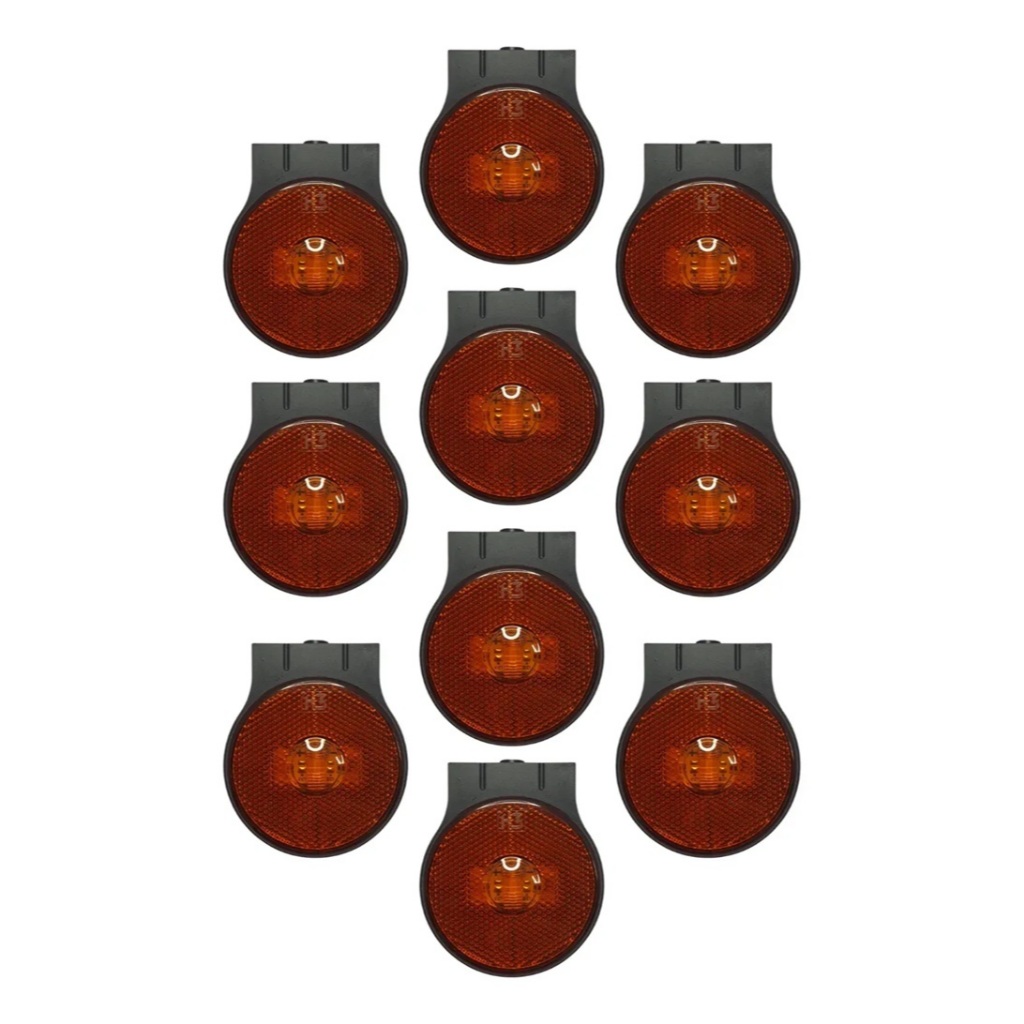 Lanterna Lateral Led Compatível Randon Pequena Led Kit 10pçs