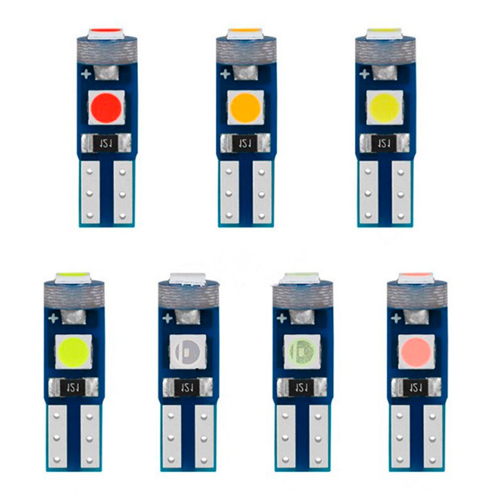 Novo 10Pcs T5 W3W, W1, 2W, Lâmpada LED 3030 para Painel de Carro, Lâmpada LED, Luz do Painel do Carro