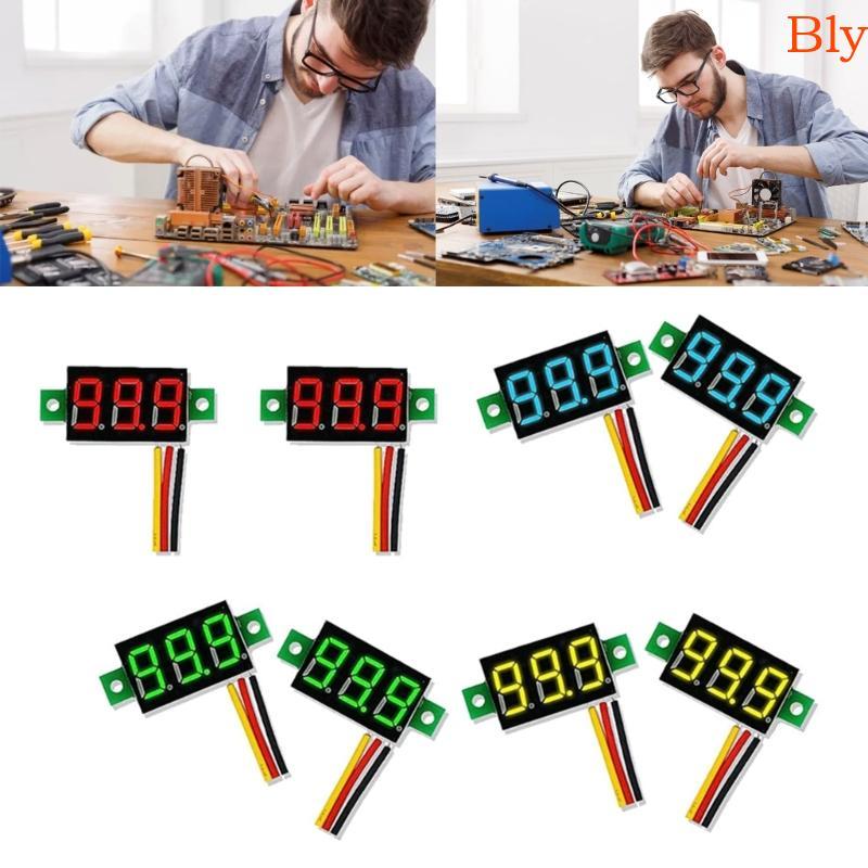 Bly 10Pcs Digital 0 28 3 Fios LED Painel Display Testador Tensão Voltímetro