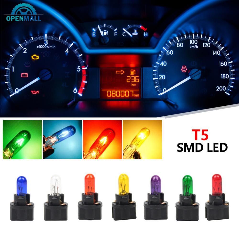 OPENMALL 10Pcs T5 12v 1.2W SMD LED Luz Do Carro Automóveis Diodo Emissor De Instrumento Medidor Painel Lâmpadas Lâmpada