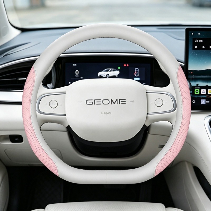 Para Geely EX2 Max Pro Capa De Volante Do Carro Nappa Couro Ultra-Fino Uso Em Todas As Estações Guiador