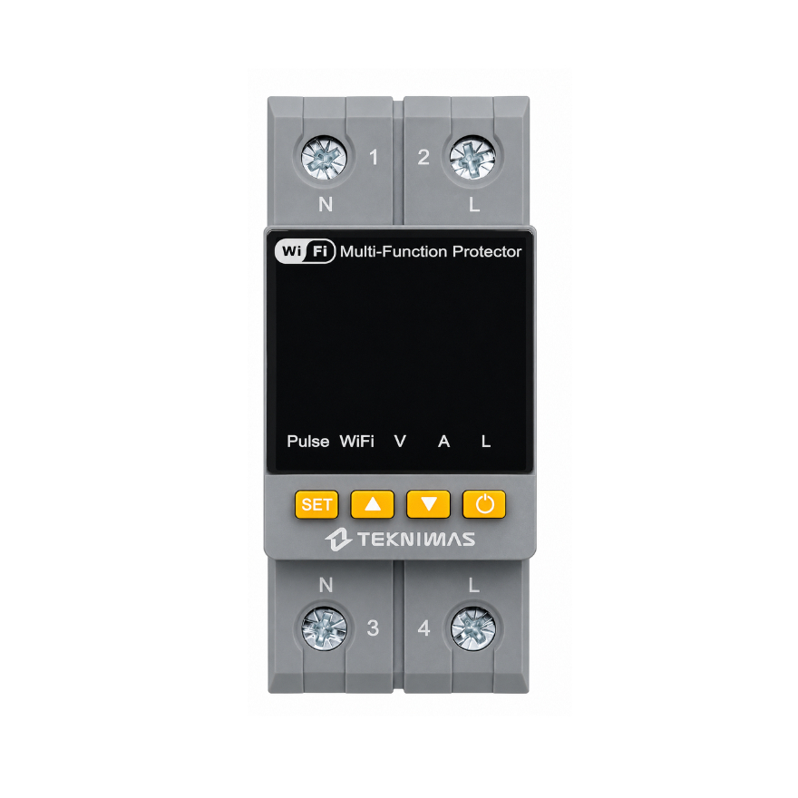 Protetor Energia Wifi Ac 95-300v Monitoramento App Kwh Relé de Proteção Multifuncional digital