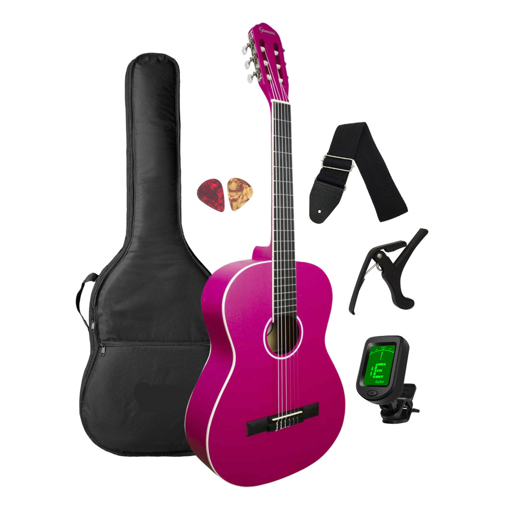 Violão Rosa Estudante Giannini Start N-14 PKS + Acessórios