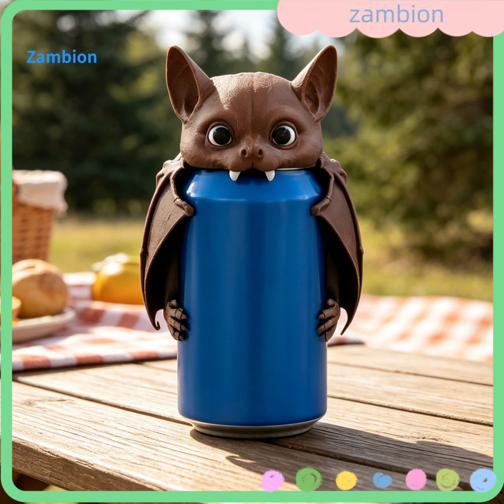 Cute 3d Jar Lids Reusable Soda Covers Printed Cover – Drink Lid Dust Protector Fun Halloween Party Accessory for Bever