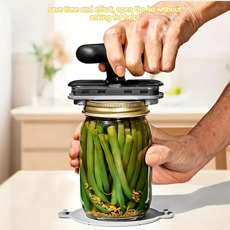 1pc Adjustable Jar & Bottle Opener - Manual, Easy-Grip, Multifunctional Kitchen Tool
