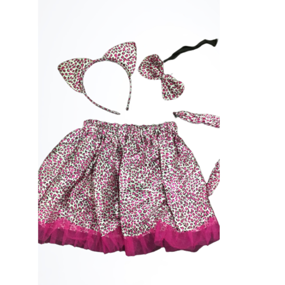 Kit princesa animais Saia/ Tiara/Rabinho/Lacinho infantil Infantil