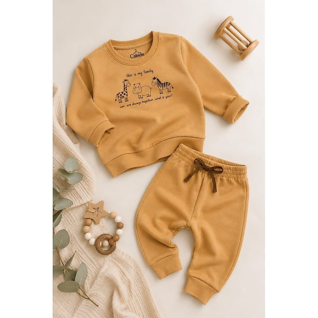 Conjunto Infantil Menino Moletom Peluciado Com capuz  Animais